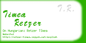 timea retzer business card